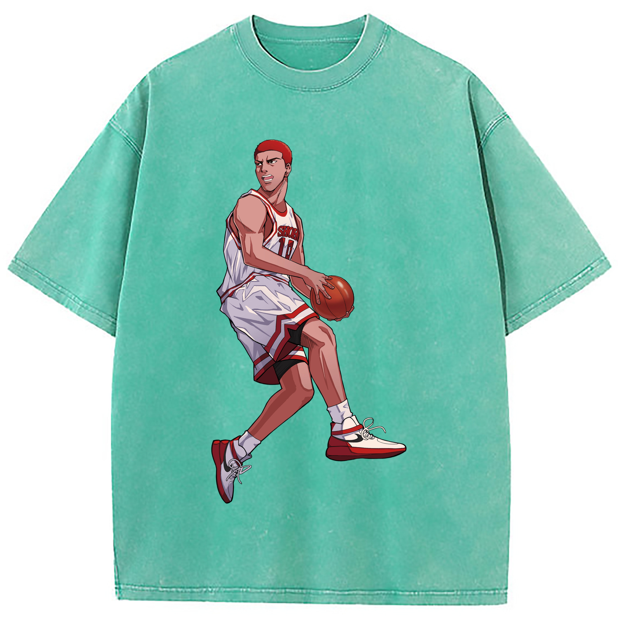 （画像用） SLAM DUNK／スラムダンク 綿100% ヴィンテージ風 半袖Tシャツ（フロントプリント）